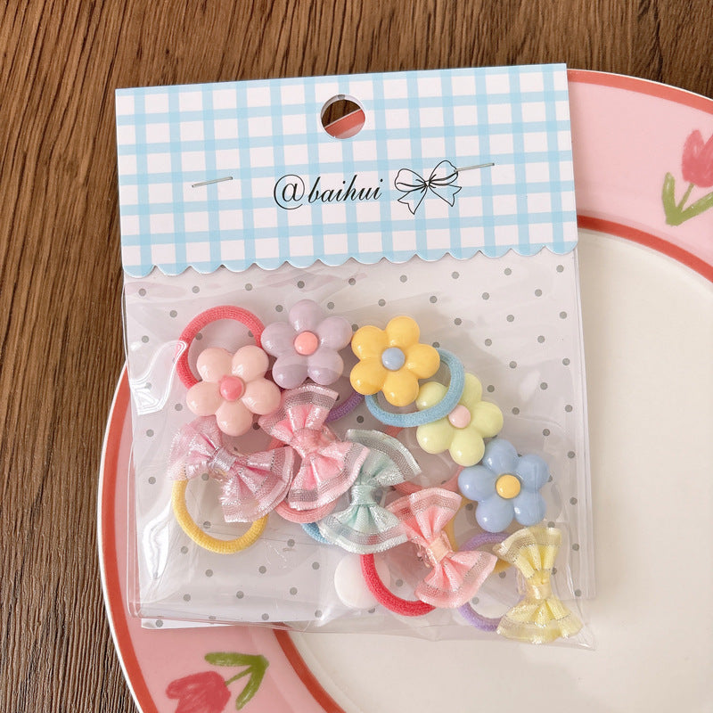 Collection of 10 Pieces Cartoon Hair Ties, MyKids-USA®, Ponytail Holders, MyKids-USA - Size/Age - Average Size (0-12Y） - Color - Coffee -  -  - TR2605011701-B.