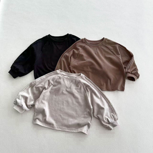 Autumn Arrival Kids Unisex Casual Solid Color Long Sleeves Pullover, MyKids-USA®, Sweaters, MyKids-USA -  -  -  -  -  -  - 