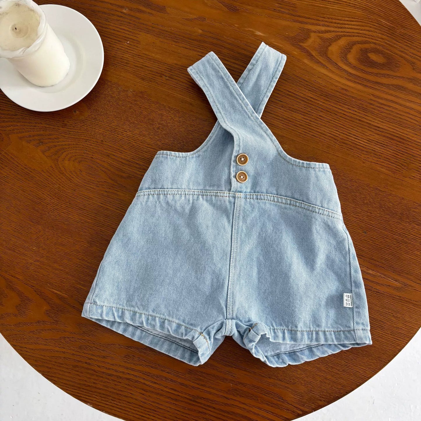 Summer Arrival Baby Kids Unisex Sleeveless Solid Color Denim Strap Overalls and White T-Shirt Clothing Set, MyKids-USA®, Baby & Toddler Outfits, MyKids-USA - Size/Age - 73 (6-9M) - Color - Navy Blue (Dark Blue) -  -  - TR2506072056-B