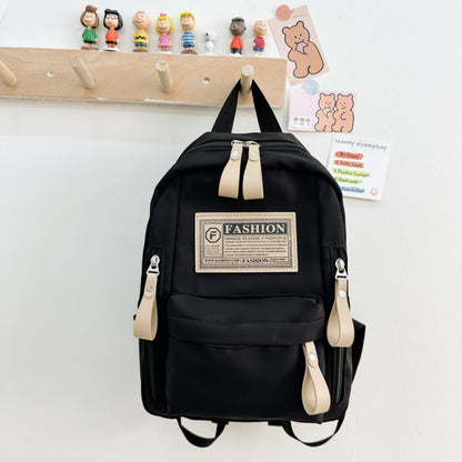 Preschool Children Lightweight And Portable Compact Canvas Backpack, MyKids-USA®, Backpacks, MyKids-USA - Size/Age - Average Size (3-8Y) - Color - Black -  -  - TR2403230032-A