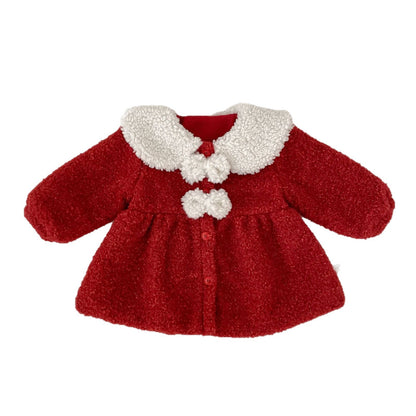 Winter Arrival Baby Kids Girls Color Patchwork Long Sleeves Warm Fluffy Coat, MyKids-USA®, Puffer Jackets, MyKids-USA -  -  -  -  -  -  - 