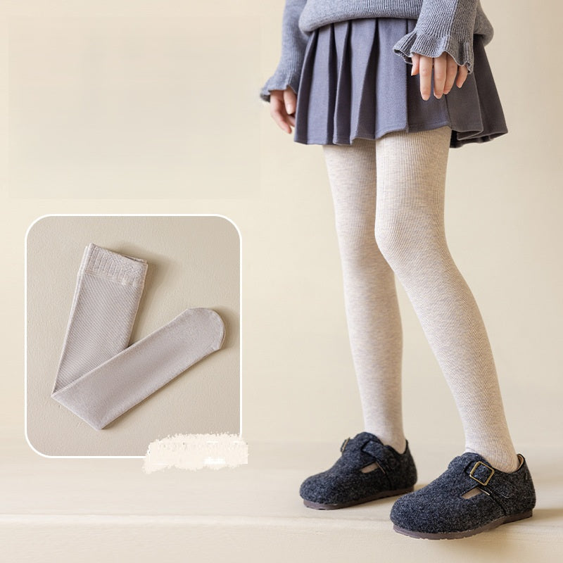 Autumn and Spring Baby Kids Girls Breathable Solid Color Tights 60-78cm, MyKids-USA®, Baby & Toddler Socks & Tights, MyKids-USA - Size/Age - M (4-6Y) - Color - Khaki -  -  - TR2601112239-F.