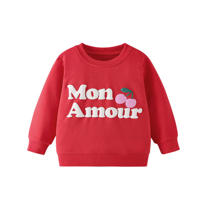 MyKids-USA® Autumn Arrival Kids Girls Letters Print Crew Neck Long Sleeves Pullover