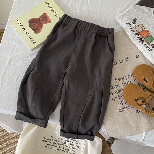 Autumn and Spring Arrival Casual American Style Plain Pants, MyKids-USA®, Trousers, MyKids-USA - Size/Age - 80 (9-12M) - Color - Black -  -  - TR2511072325-A