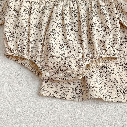 Adorable Baby Lace Collar Romper And Floral Print Girls’ Dress – Princess Sister Matching Set, MyKids-USA®, Baby & Toddler Outfits, MyKids-USA -  -  -  -  -  -  - 