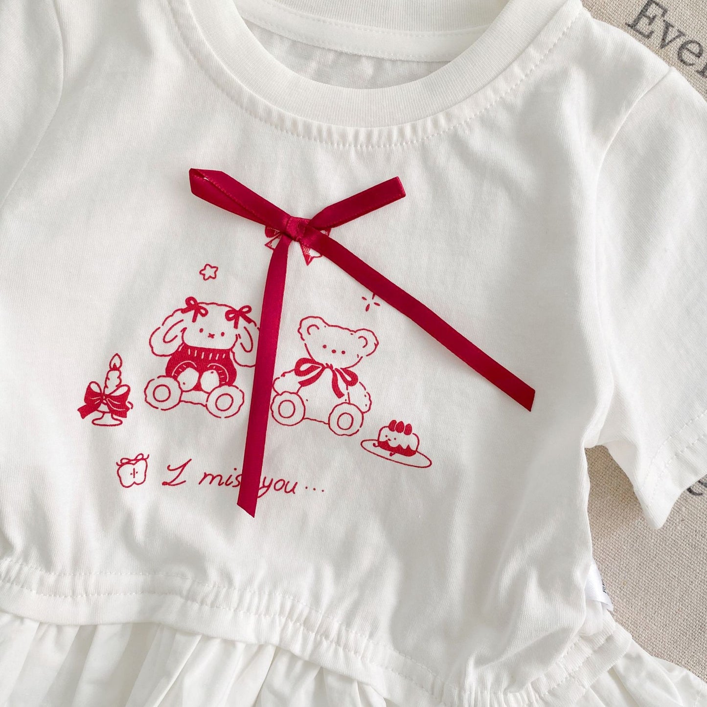 Summer Arrival Baby Girls Short Sleeves Cartoon and Letters Pattern Top and Plaid Shorts Clothing Set, MyKids-USA®, Baby & Children's Outfits, MyKids-USA -  -  -  -  -  -  - .