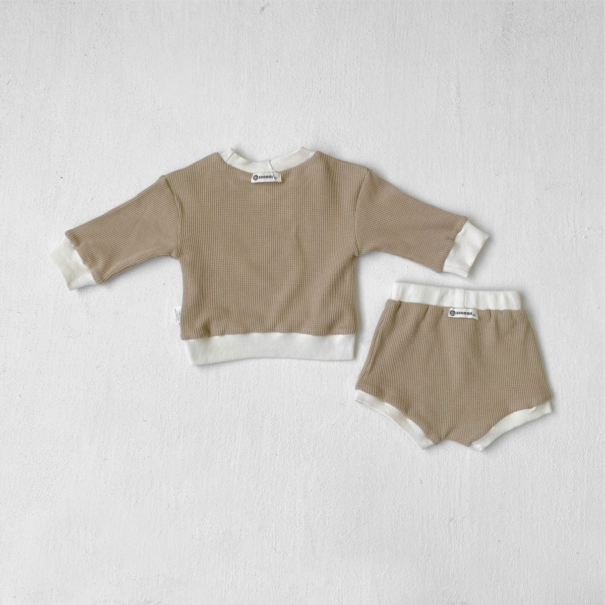 Arrival Summer and Spring Baby Unisex Long Sleeves Letters Pattern Pullover and Shorts Clothing Set