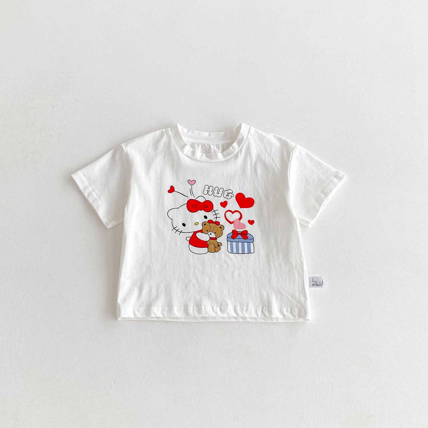 Summer Girls’ Cartoon and Letters Pattern T-shirt in European and American Style, MyKids-USA®, T-Shirts, MyKids-USA - Size/Age - 90 (12-24M) - Color - White -  -  - TR2603302348-B.