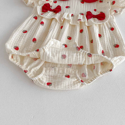 Summer Arrival Baby Girls Cute Short Sleeves Fruits Pattern Onesies, MyKids-USA®, Baby One-Pieces, MyKids-USA -  -  -  -  -  -  - 