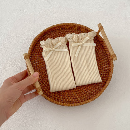 Autumn and Spring Baby Girls Breathable Lace Patchwork Cute Stockings 32cm Long, MyKids-USA®, Baby & Toddler Socks & Tights, MyKids-USA - Size/Age - M (1-3Y) - Color - Apricot -  -  - TR2512011819-A