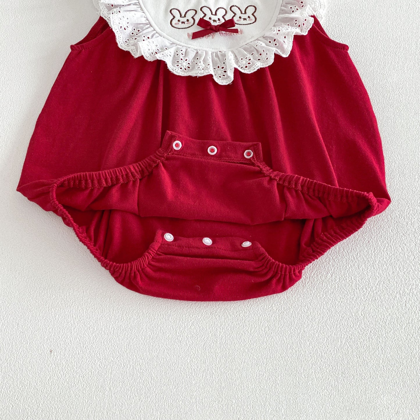 Design Summer Baby Kids Girls Sleeveless Lace Trim Color Patchwork Bodysuit