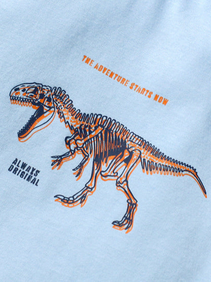 Dinosaur Print T-Shirt In European And American Style For Summer