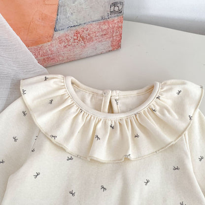 MyKids-USA® Arrival Autumn Baby Kids Girls Long Sleeves Top and Butterfly-bows Pattern Dress
