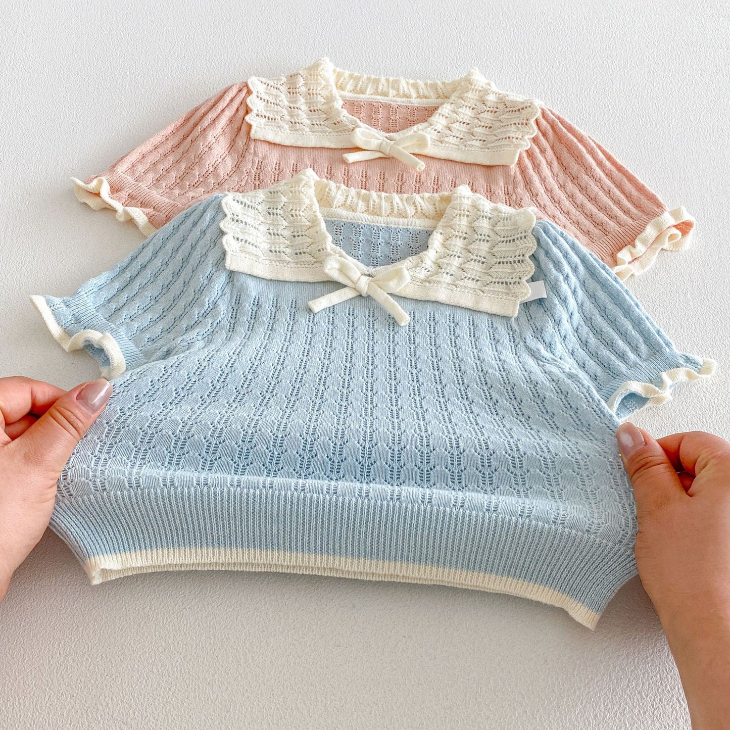 Arrival Summer Baby Kids Girls Hollow-Out Pattern Color Patchwork Top, MyKids-USA®, Baby & Children's Tops, MyKids-USA -  -  -  -  -  -  - .