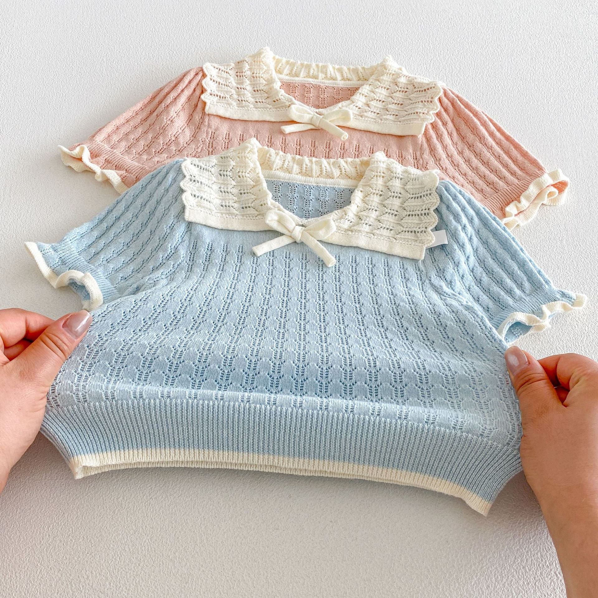 Arrival Summer Baby Kids Girls Hollow-Out Pattern Color Patchwork Top, MyKids-USA®, Baby & Children's Tops, MyKids-USA -  -  -  -  -  -  - .