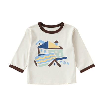MyKids-USA® Autumn Arrival Baby Kids Long Sleeves Cartoon and Letters Pattern Top