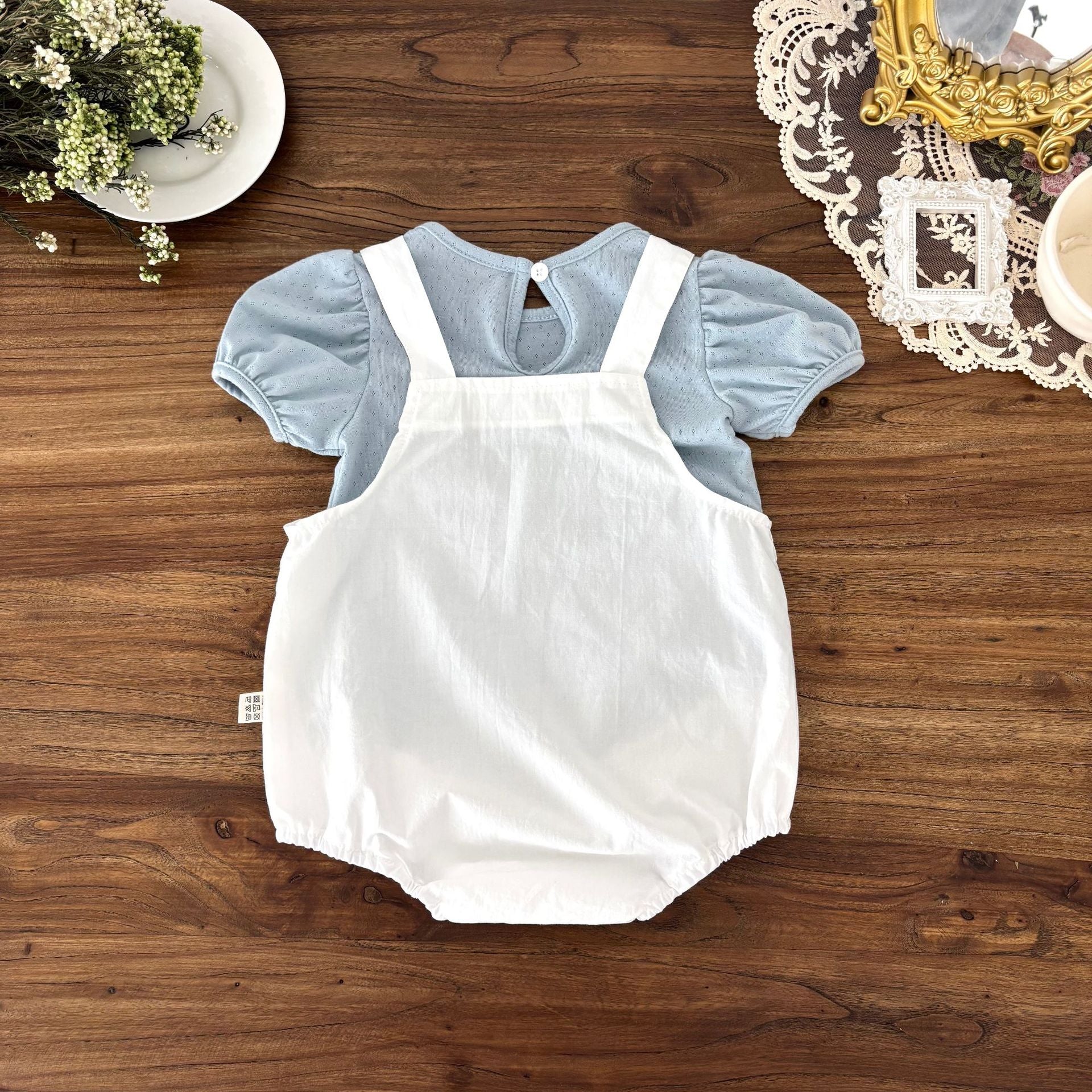 Summer Hot Selling Baby Kids Unisex Sleeveless White Strap Onesies Overalls and Blue T-Shirt Clothing Set, MyKids-USA®, Baby & Toddler Outfits, MyKids-USA -  -  -  -  -  -  - 