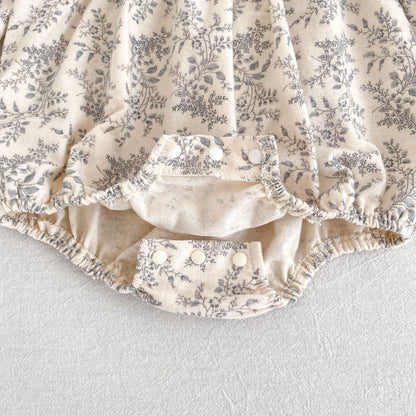 MyKids-USA® Autumn Vintage Floral Baby Kids Girls Princess Long Sleeves Bodysuit