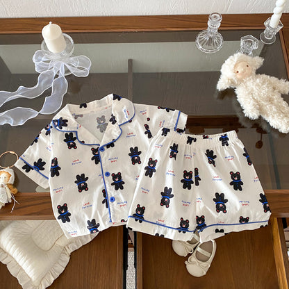 Summer Baby Kids Boys and Girls Short Sleeves Cute Pattern Shirt and Shorts Clothing Set, MyKids-USA®, Baby & Children's Outfits, MyKids-USA - Size/Age - 80 (9-12M) - Color - Black -  -  - TR2604072250-B.