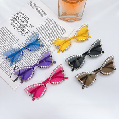 Trendy Butterfly Frame Sunglasses – Pearl-Adorned Party Sunglasses for Girls, MyKids-USA®, Sunglasses, MyKids-USA -  -  -  -  -  -  - .