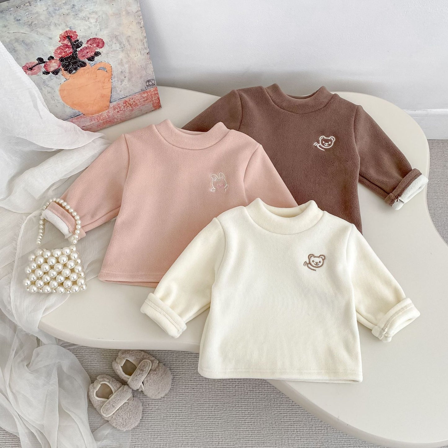 Autumn and Winter Arrival Baby Kids Unisex Long Sleeves Teddy Bear Pattern Warm Top, MyKids-USA®, Baby & Toddler Tops, MyKids-USA -  -  -  -  -  -  - 