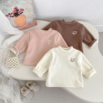 Autumn and Winter Arrival Baby Kids Unisex Long Sleeves Teddy Bear Pattern Warm Top, MyKids-USA®, Baby & Toddler Tops, MyKids-USA -  -  -  -  -  -  - 