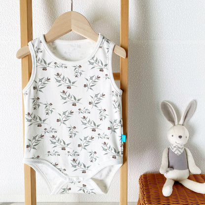 Summer Arrival Baby Sleeveless Floral Pattern Bodysuits, MyKids-USA®, Bodysuits, MyKids-USA - Size/Age - 66 (3-6M) - Color - Green -  -  - TR2605182218-A.
