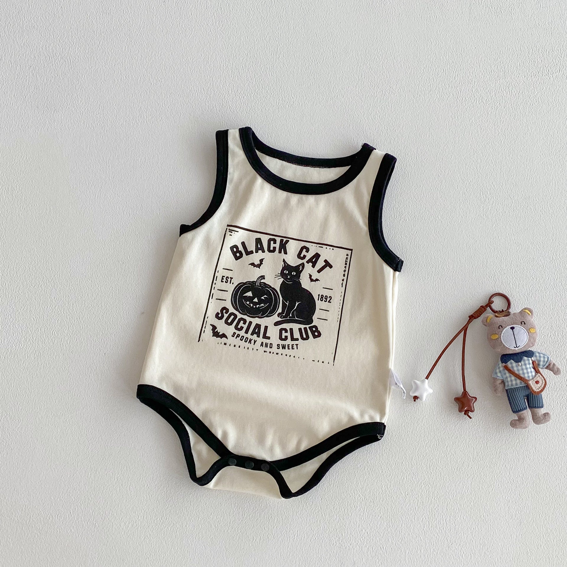 Summer Arrival Baby Unisex Cartoon Pattern Sleeveless Onesies, MyKids-USA®, Bodysuits, MyKids-USA - Size/Age - 66 (3-6M) - Color - Apricot -  -  - TR2511042306-A