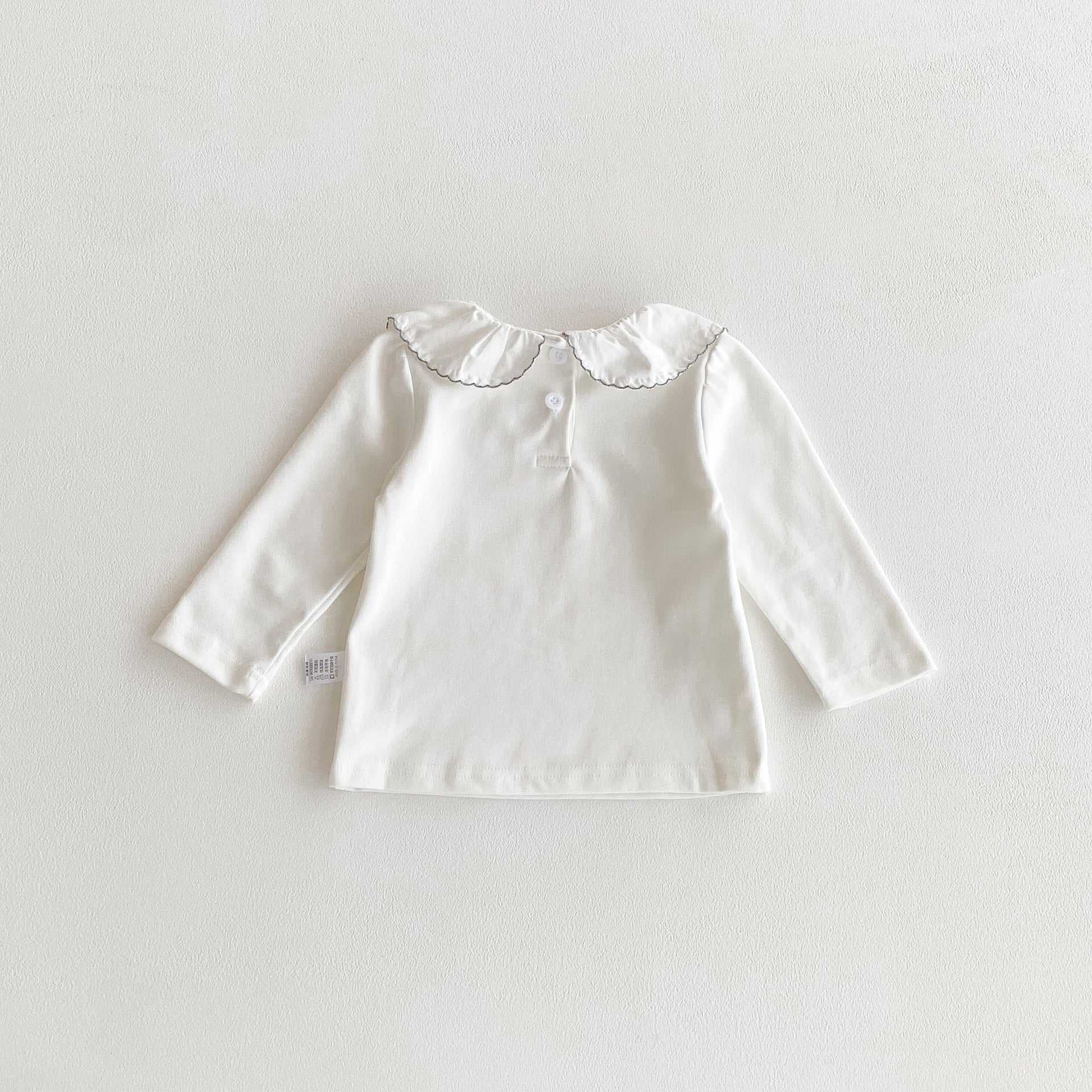 Autumn Arrival Baby Girls Flowers Embroidered Pattern Long Sleeves Top with Collar, MyKids-USA®, Baby & Toddler Tops, MyKids-USA -  -  -  -  -  -  - 