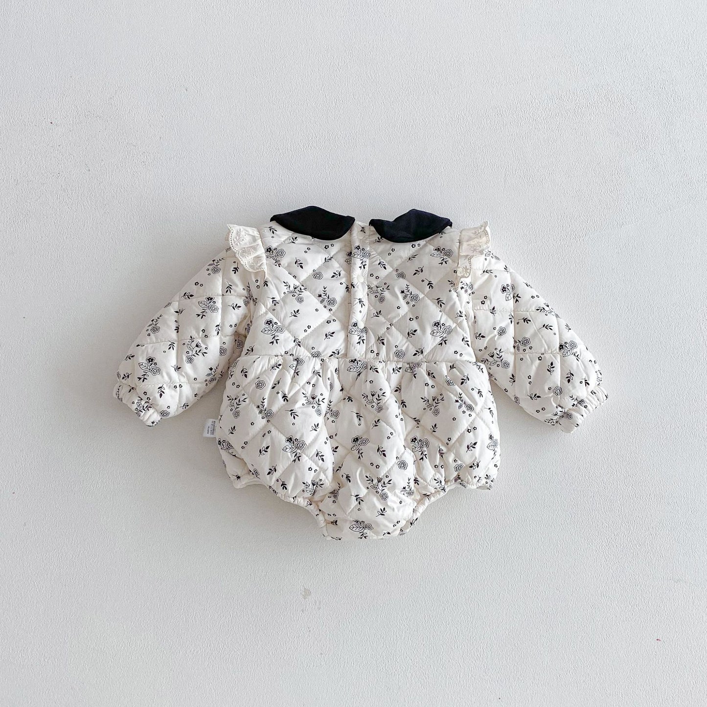 Winter Arrival Baby Girls Long Sleeves Floral Pattern Fleece-Lined Bodysuit, MyKids-USA®, Bodysuits, MyKids-USA -  -  -  -  -  -  - .