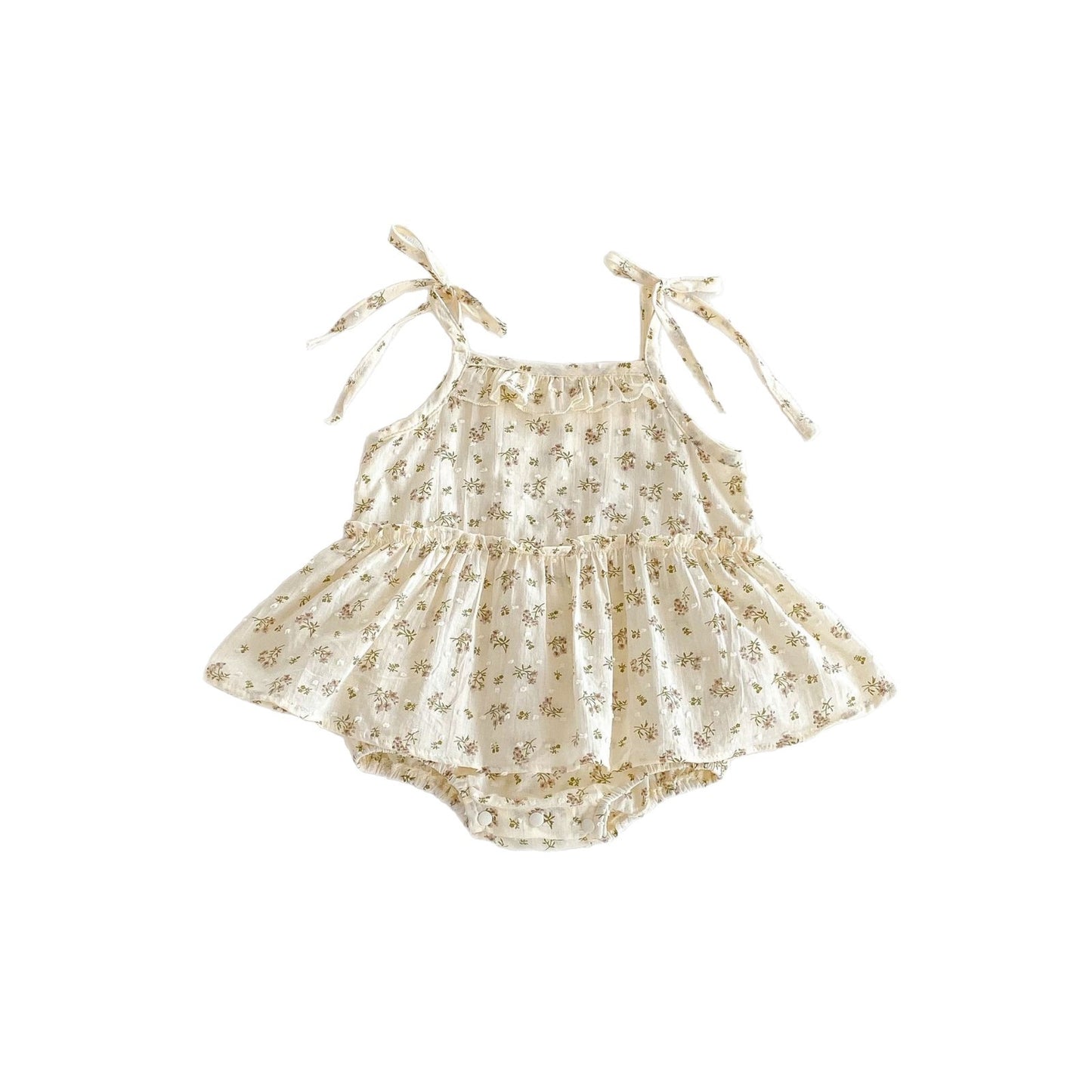 Summer Arrival Baby Girls Cute Sleeveless Floral Pattern Dress Design Strap Onesies, MyKids-USA®, Baby One-Pieces, MyKids-USA - Size/Age - 66 (3-6M) - Color - Apricot -  -  - TR2505062156-B