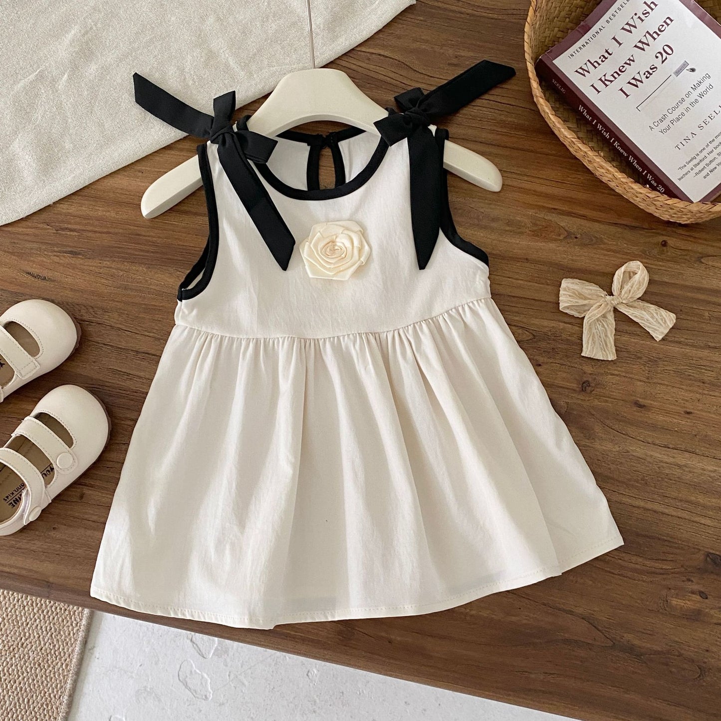 Summer Arrival Color Patchwork Sleeveless Flowers Pattern Dress for Stylish Girls, MyKids-USA®, Baby & Toddler Dresses, MyKids-USA - Size/Age - 80 (9-12M) - Color - Beige -  -  - TR2603162147-A.