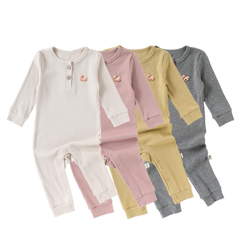 Spring Arrival Baby Unisex Long Sleeves Cartoon Horse Pattern Rompers, MyKids-USA®, Baby One-Pieces, MyKids-USA -  -  -  -  -  -  - .