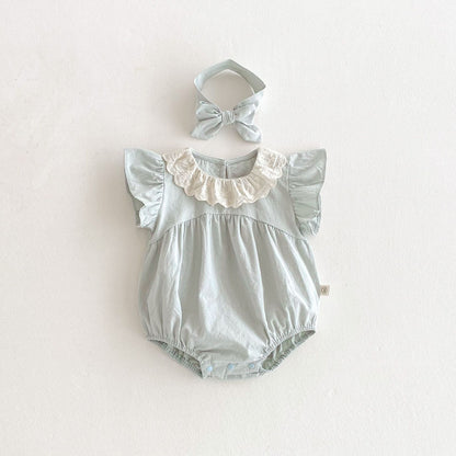 Summer Arrival Baby Girls Cute Fly Sleeves Color Patchwork Onesies, MyKids-USA®, Baby One-Pieces, MyKids-USA -  -  -  -  -  -  - 