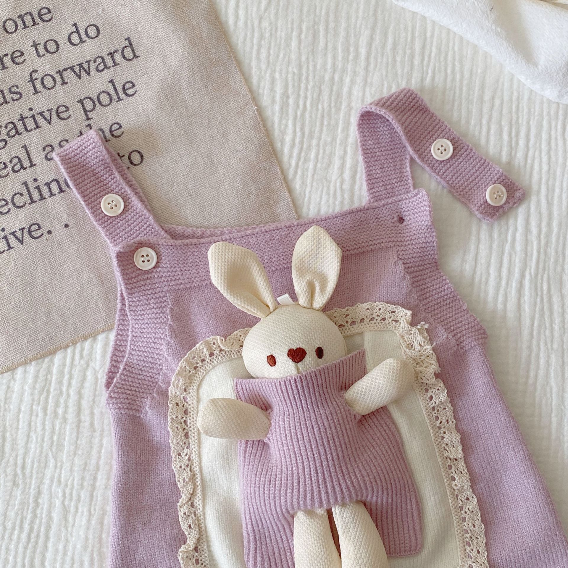 Winter and Autumn Baby Kids Girls Long Sleeves Plain Knitted Sweater and Cartoon Sleeveless Onesies Clothing Set, MyKids-USA®, Baby & Toddler Outfits, MyKids-USA -  -  -  -  -  -  - 