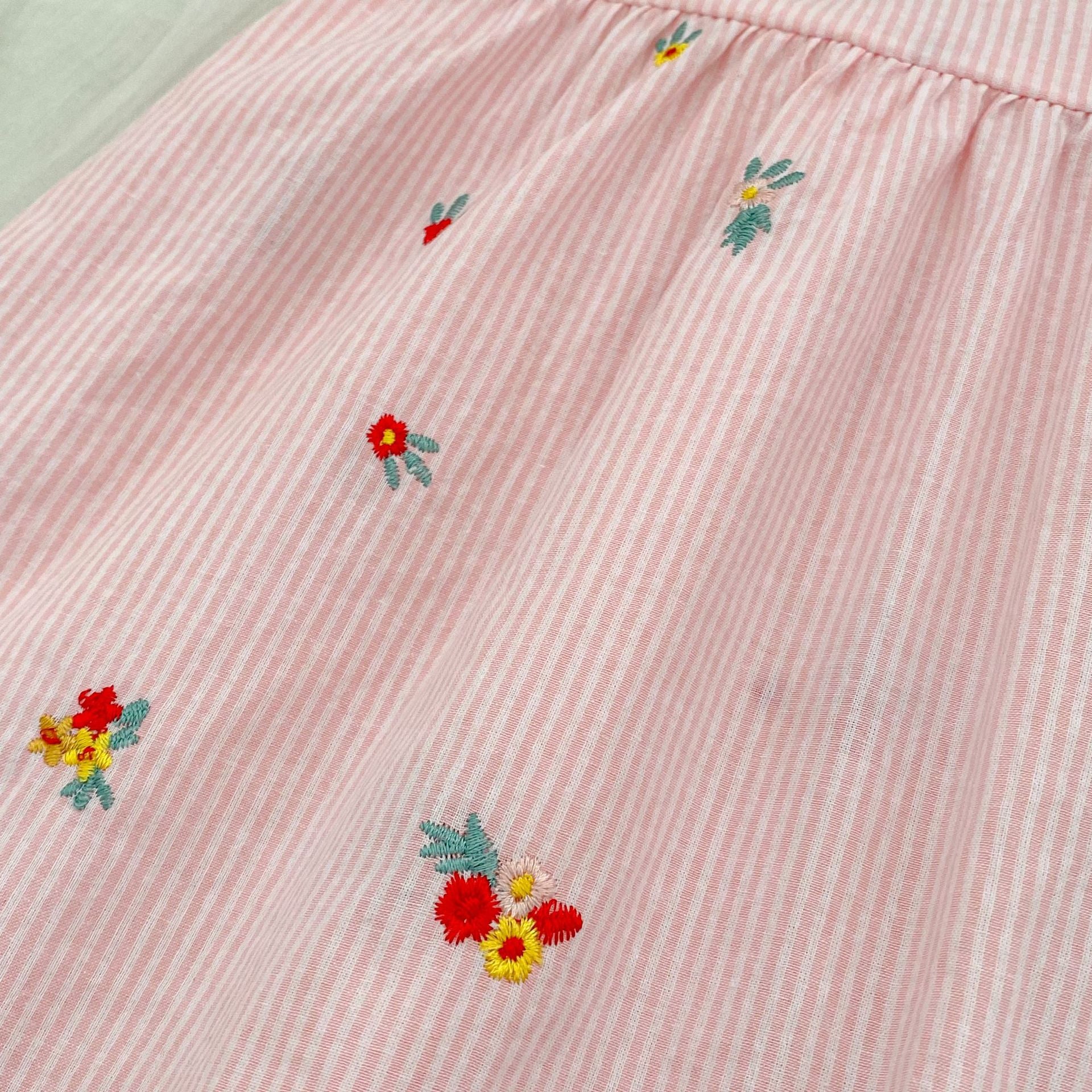 Summer Girls Flowers Pattern Embroidered Short Sleeves Onesies and Dress – Princess Sister Matching Set, MyKids-USA®, Baby & Children's One-Pieces, MyKids-USA -  -  -  -  -  -  - .