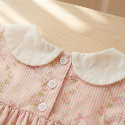 Summer New Arrival Baby Girls Fly Sleeves Flowers and Striped Pattern Dress, MyKids-USA®, Baby & Children's Dresses, MyKids-USA® -  -  -  -  -  -  - .