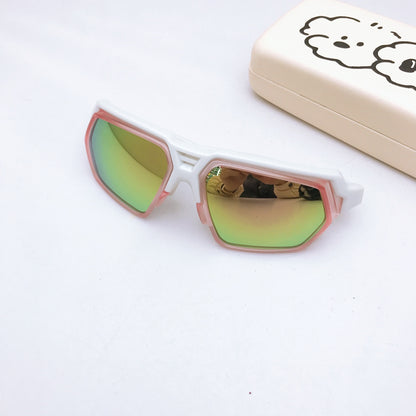 Fashionable Boys’ Sunglasses – UV Shielding & Trendy Design for Outdoor Fun, MyKids-USA®, Sunglasses, MyKids-USA - Size/Age - Average Size (0-12Y） - Color - White -  -  - TR2601281016-F.
