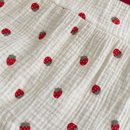 Autumn Arrival Baby Girls Long Sleeves Crew Neck Strawberry Pattern Rompers, MyKids-USA®, Baby One-Pieces, MyKids-USA -  -  -  -  -  -  - 