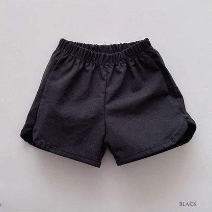 Summer New Arrival Baby Kids Unisex Casual Thin Solid Color Versatile Basic Shorts
