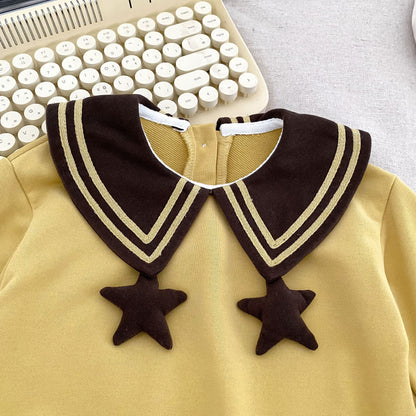 MyKids-USA® Autumn Baby Kids Girls Long Sleeves Color Patchwork Pullover and Striped Pants Clothing Set