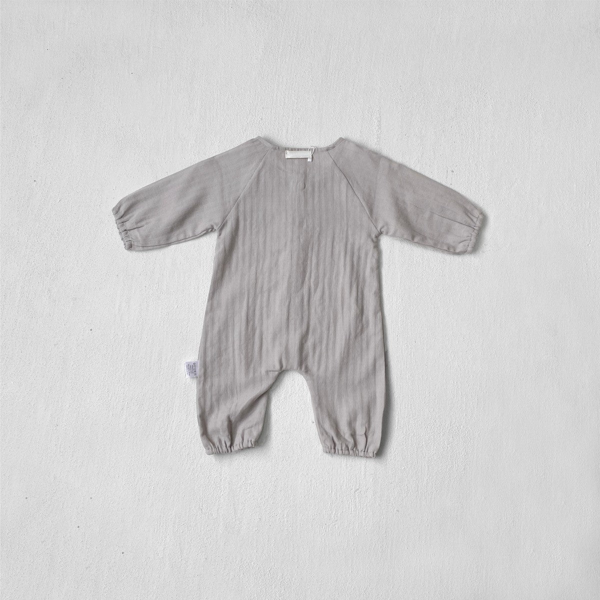 MyKids-USA® Autumn Arrival Baby Kids Long Sleeves Letters Embroidered Solid Color Rompers