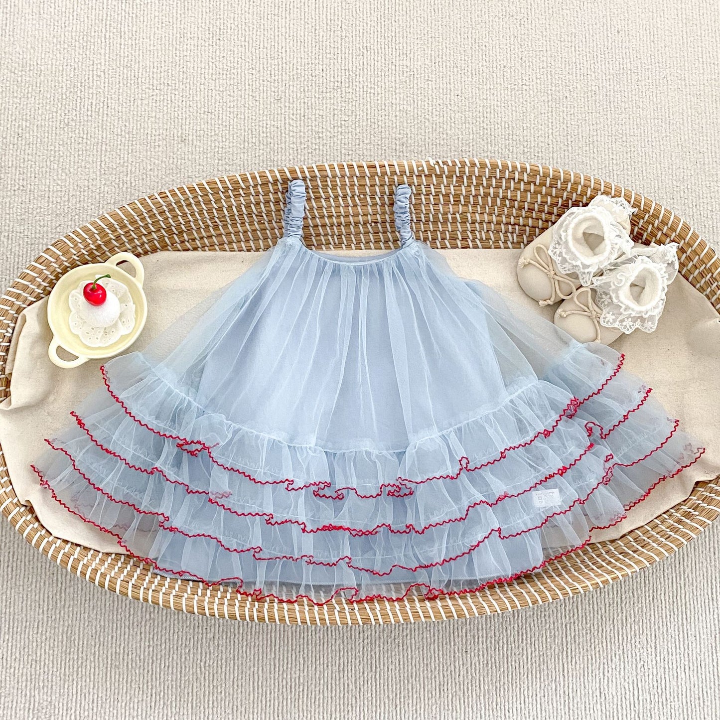Summer Arrival Baby Girls Sleeveless Tulle Dress, MyKids-USA®, Baby & Children's Dresses, MyKids-USA - Size/Age - 73 (6-9M) - Color - Blue -  -  - TR2605011711-B.