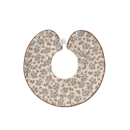 Adorable Simple Pattern Cotton Snap-on Round Shaped Bib, MyKids-USA®, Bibs, MyKids-USA - Size/Age - S (0-1Y) - Color - Brown -  -  - TR2512270950-C.