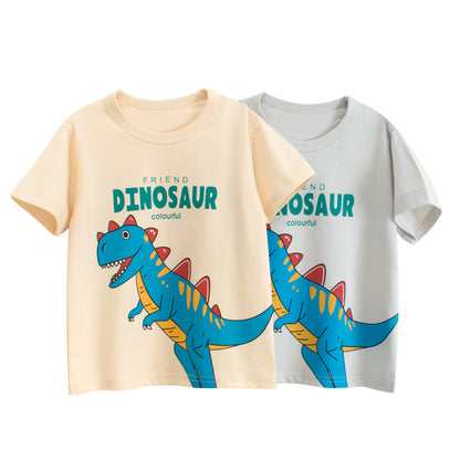 Summer Boys’ Animals Cartoon and Letters Pattern T-shirt in European and American Style, MyKids-USA®, Baby & Toddler Tops, MyKids-USA -  -  -  -  -  -  - 