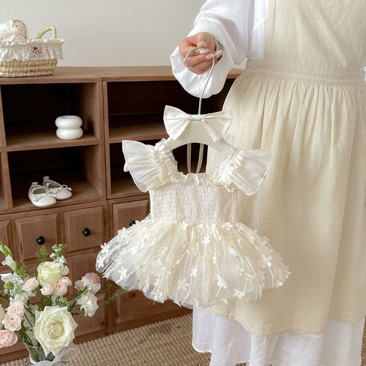 Design Summer Baby Kids Girls Fly Sleeves Flowers Pattern Tulle Bodysuit, MyKids-USA®, Baby & Children's One-Pieces, MyKids-USA -  -  -  -  -  -  - .