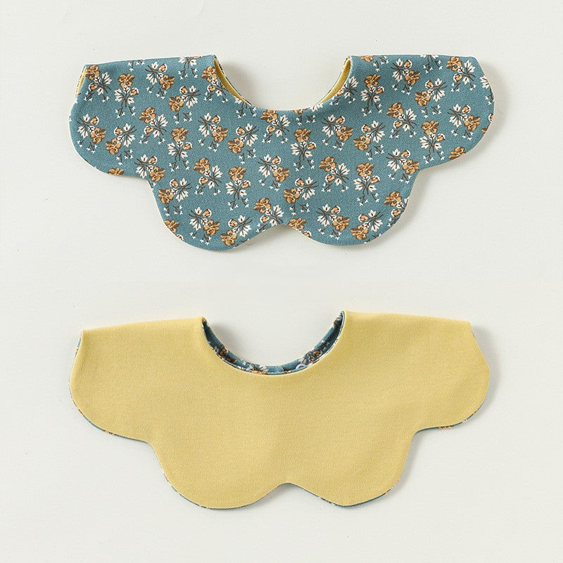 Adorable Simple Pattern Cotton Snap-on Flowers Shaped Bib, MyKids-USA®, Bibs, MyKids-USA - Size/Age - M (1-3Y) - Color - Navy Blue (Dark Blue) -  -  - TR2604212319-F.