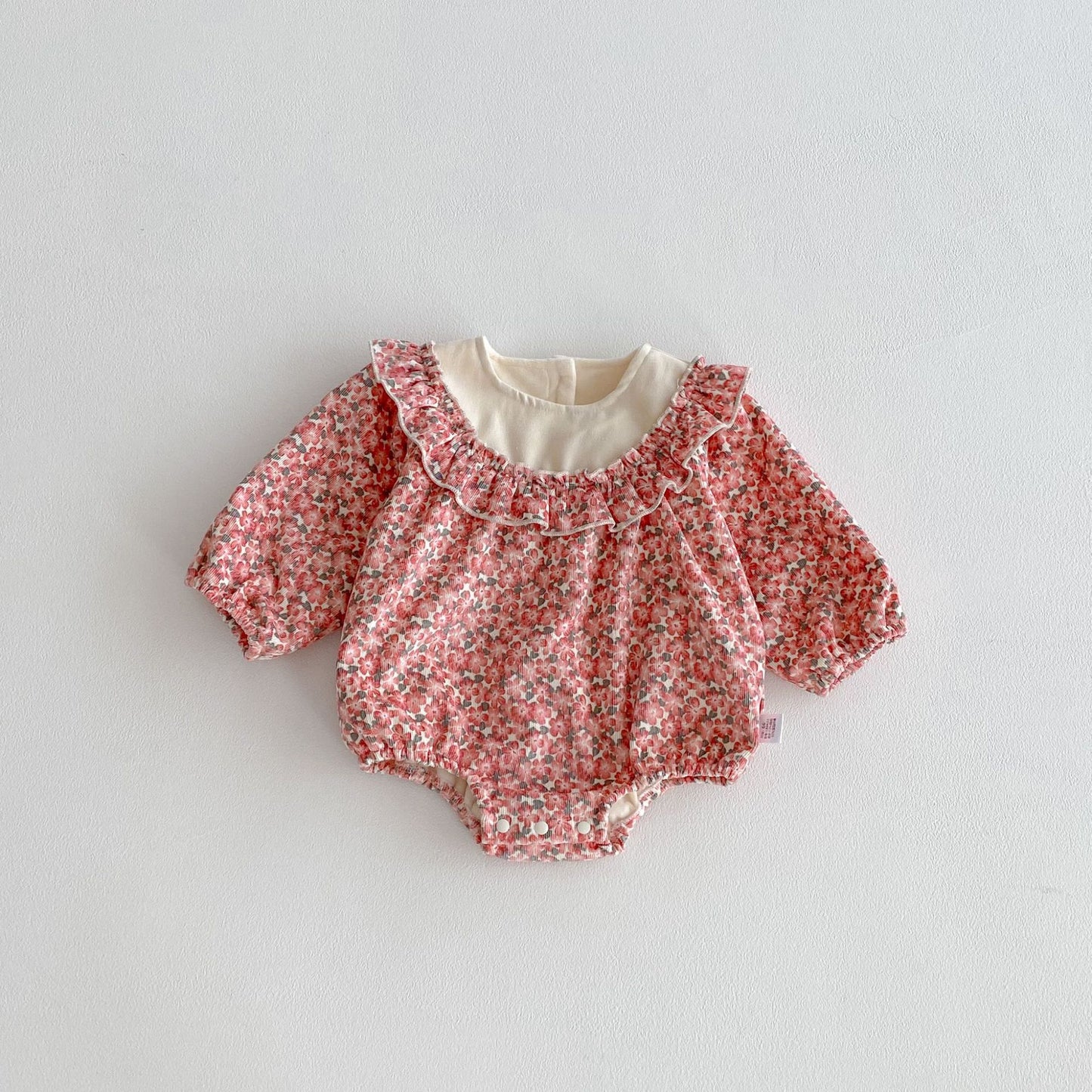 Autumn Arrival Baby Girls Long Sleeves Pink Floral Bodysuit, MyKids-USA®, Baby One-Pieces, MyKids-USA - Size/Age - 66 (3-6M) - Color - Pink -  -  - TR2512071801-A.