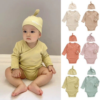 Autumn Arrival Baby Unisex Long Sleeves Cute Solid Color V Neck Onesies, MyKids-USA®, Baby One-Pieces, MyKids-USA -  -  -  -  -  -  - 