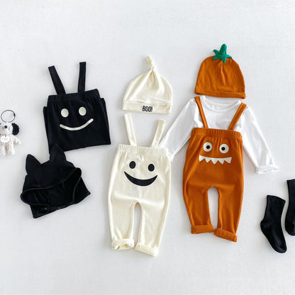 MyKids-USA® Baby Halloween Cartoon Pattern Overalls and Plain Top